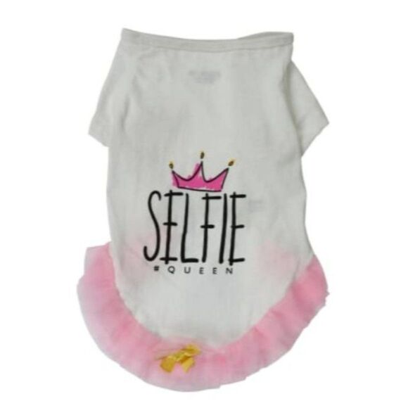Selfie Queen Medium Pet Dog Tutu Tee‎ NWT - Picture 1 of 4